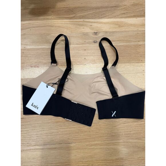 NWT Knix Size 2 Wireless Evolution Bra Black / Beige - Picture 2 of 5
